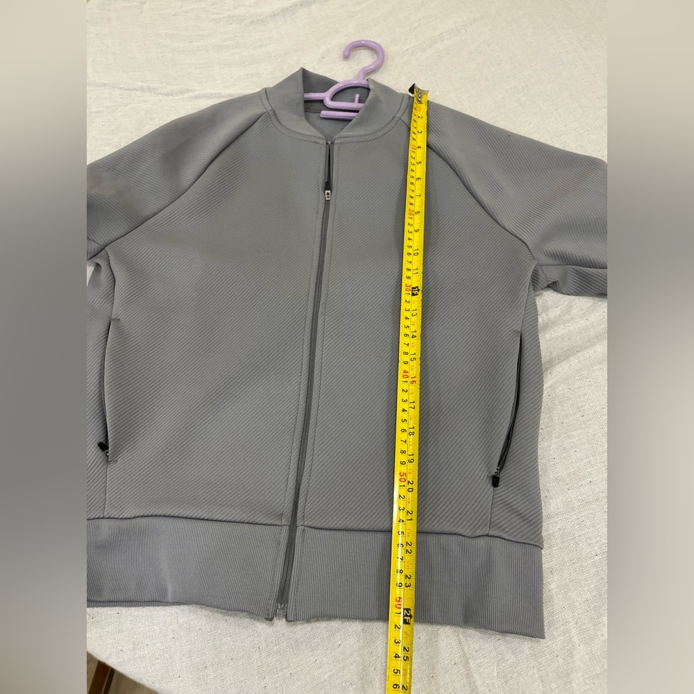 Muji Gray Zip-Up Jacket - Picture 7 of 9